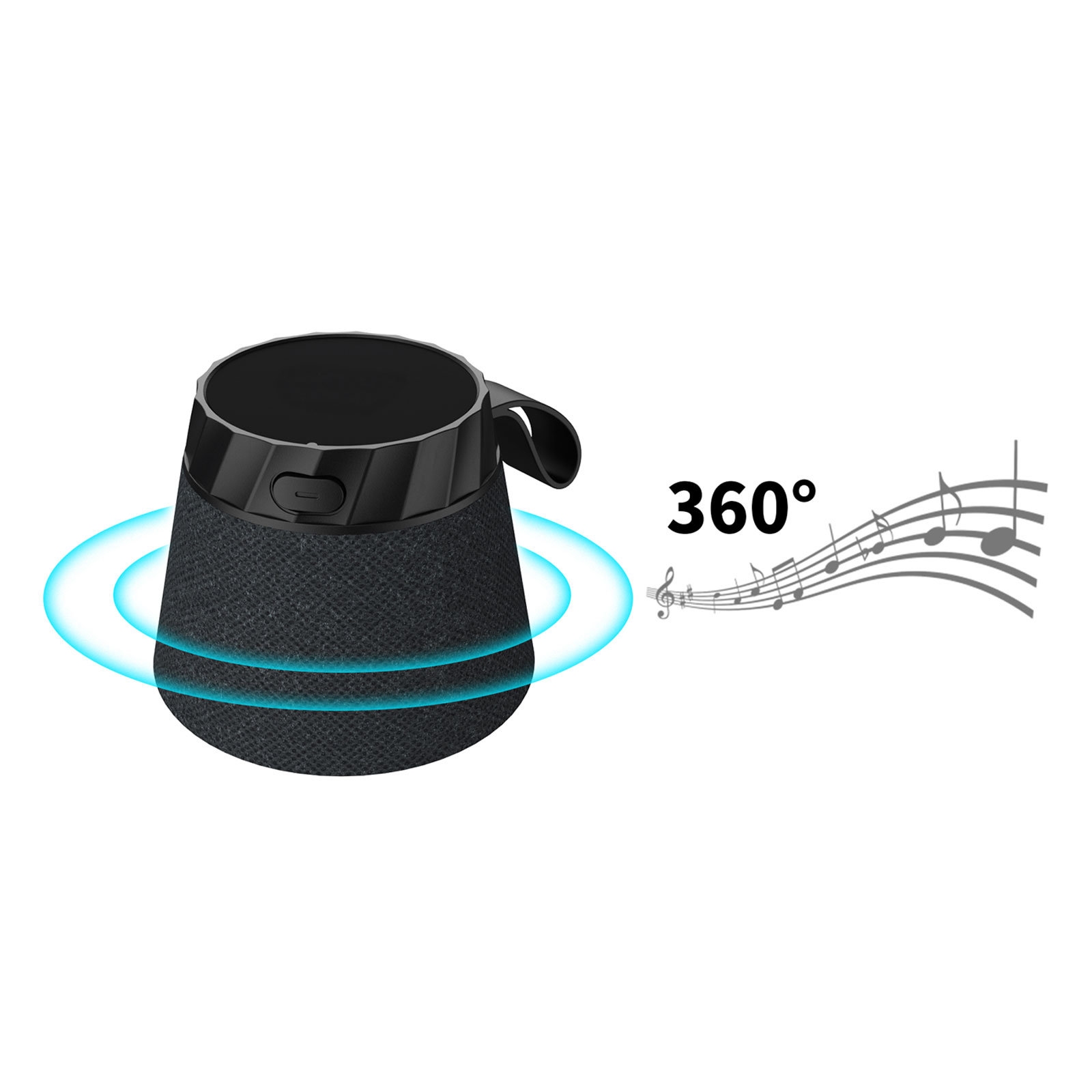 YANKI SİYAH BLUETOOTH MIKNATISLI IŞIKLI HOPARLÖR