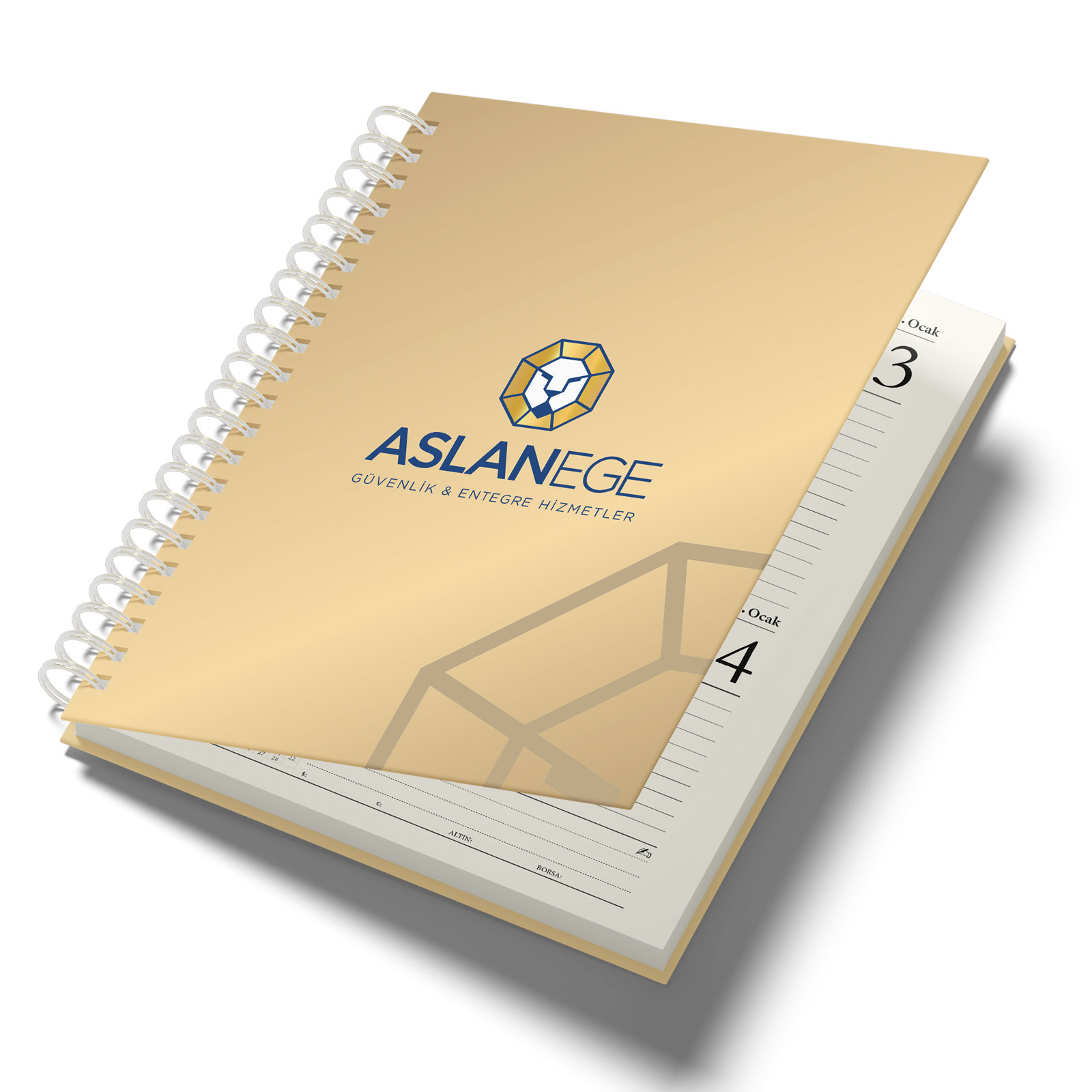 GÖLBAŞI KUŞE MUKAVVA SIVAMA SPİRALLİ AJANDA (17X24 CM)