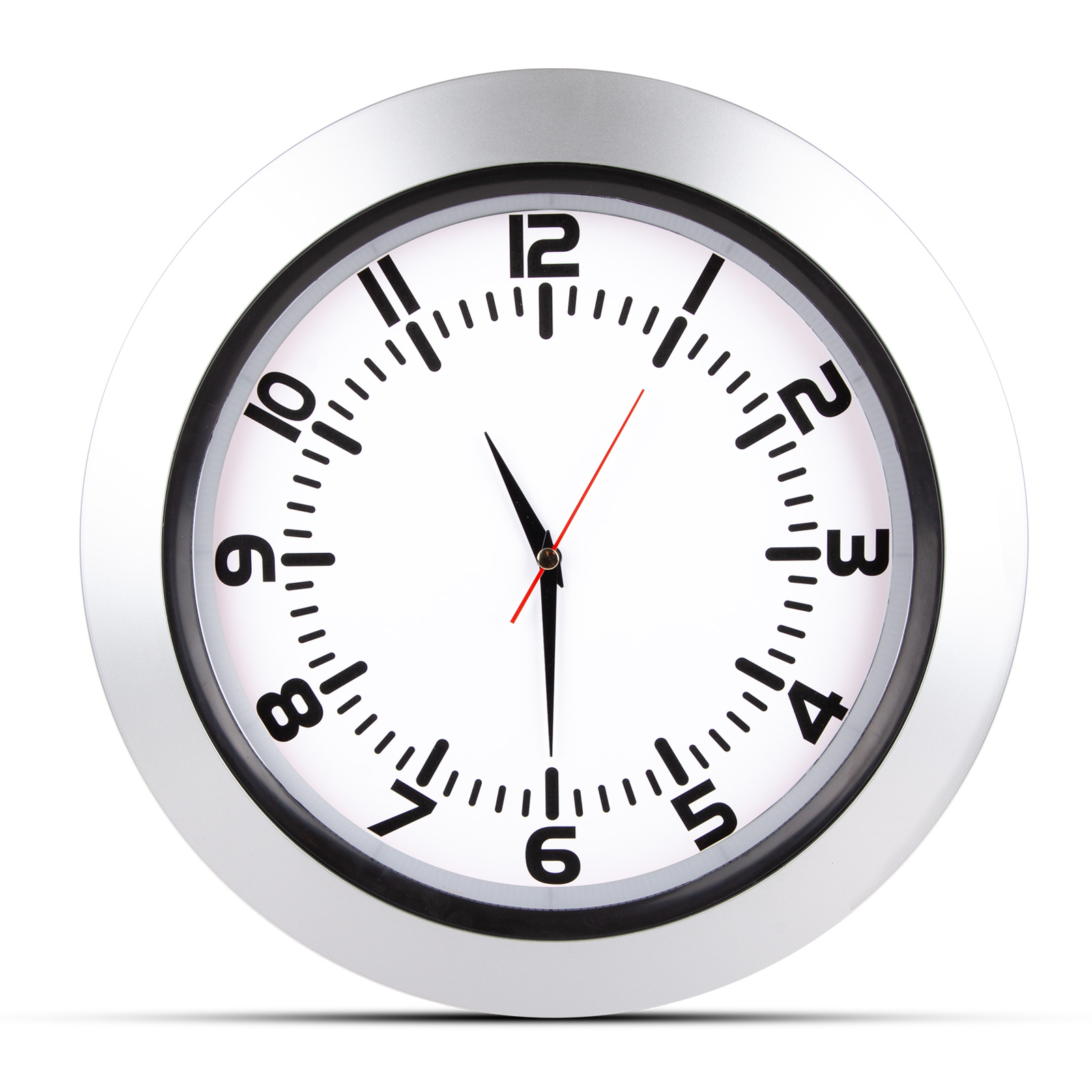 UMAY GÜMÜŞ PLASTİK KASA DUVAR SAATİ (350 MM)